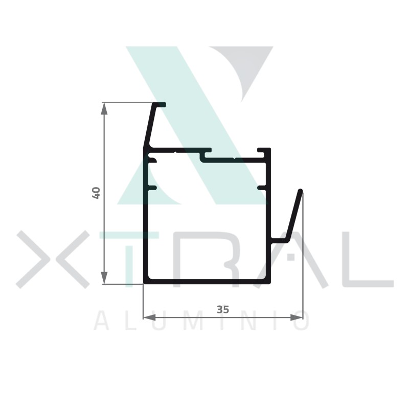 XTL-006 - (102) - PESO LINEAR: 0,448kg/m
