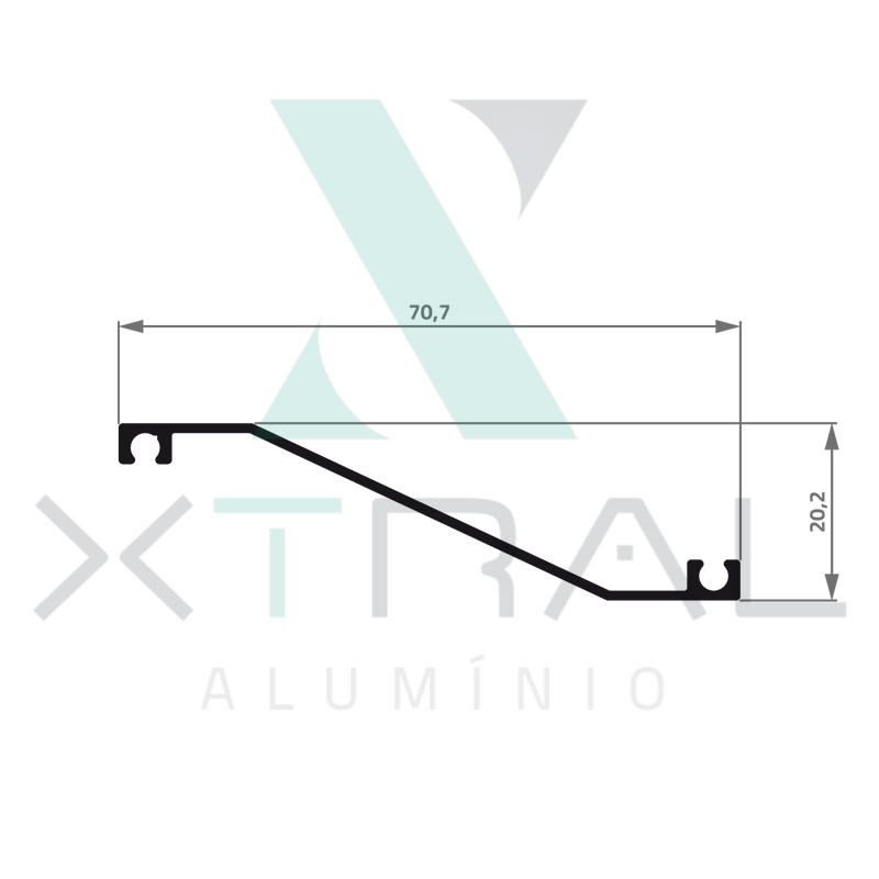 XTL-007 - (Z88) - PESO LINEAR: 0,285kg/m