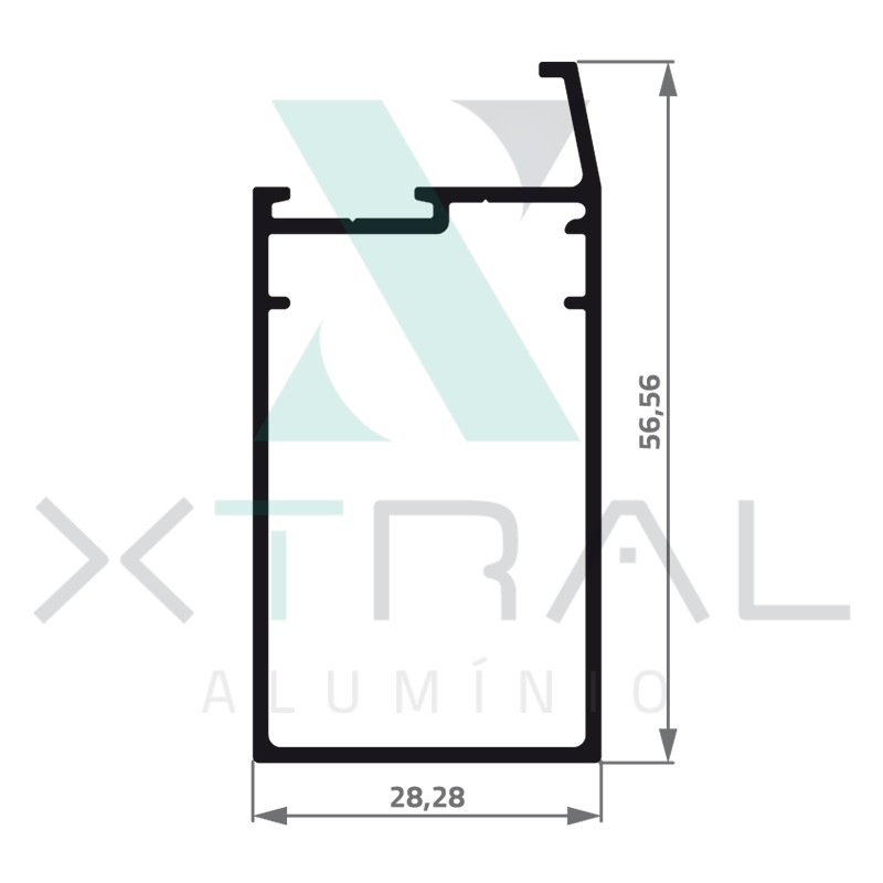 XTL-008 - (201) - PESO LINEAR: 0,437kg/m