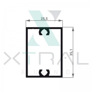 XTL-050 - (COR10) - PESO LINEAR: 0,501kg/m