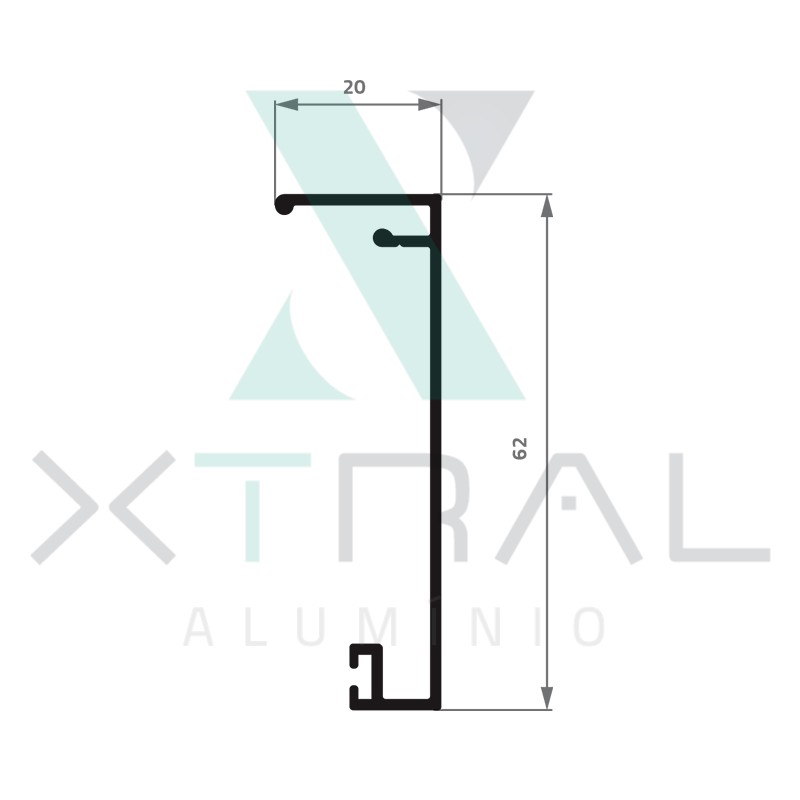 XTL-097 - (E-512) - PESO LINEAR: 0,385kg/m