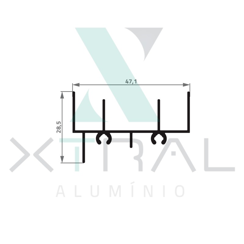 XTL-227 - (PB-1612) - PESO LINEAR: 0,39kg/m