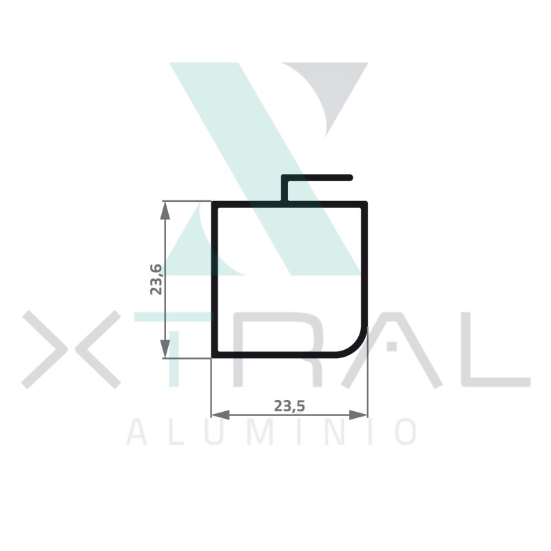 XTL-240 - (E-01) - PESO LINEAR: 0,276kg/m