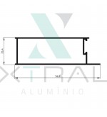 XTL-257 - (ESQ-003) - PESO LINEAR: 0,706kg/m