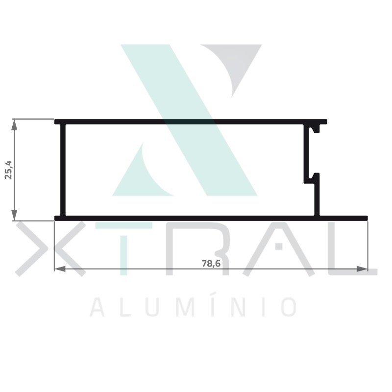 XTL-257 - (ESQ-003) - PESO LINEAR: 0,706kg/m