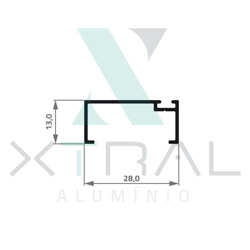 XTL-301 - (28T-601) - PESO LINEAR: 0,164kg/m