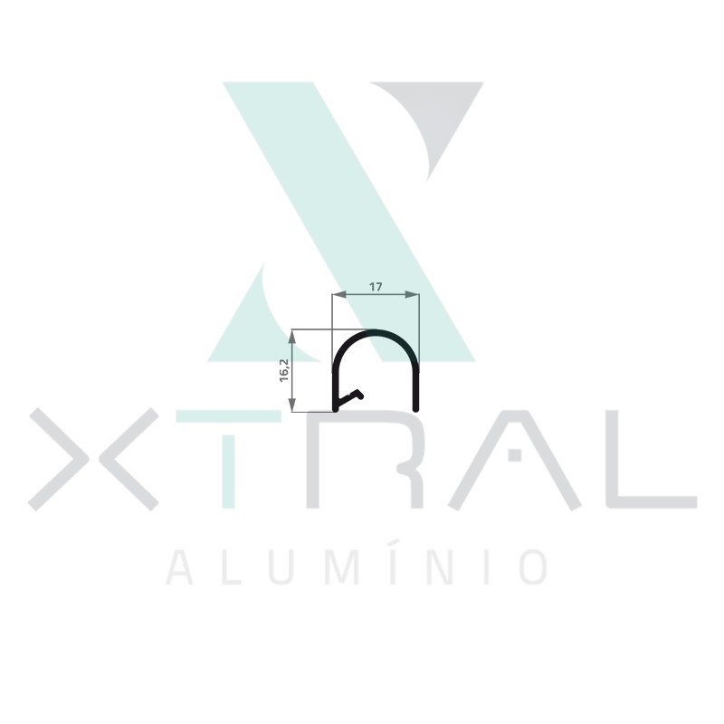 XTL-326 - (XTL-061) - PESO LINEAR: 0,158kg/m XTL-326 - (XTL-061) - PESO LINEAR: 0,158kg/m