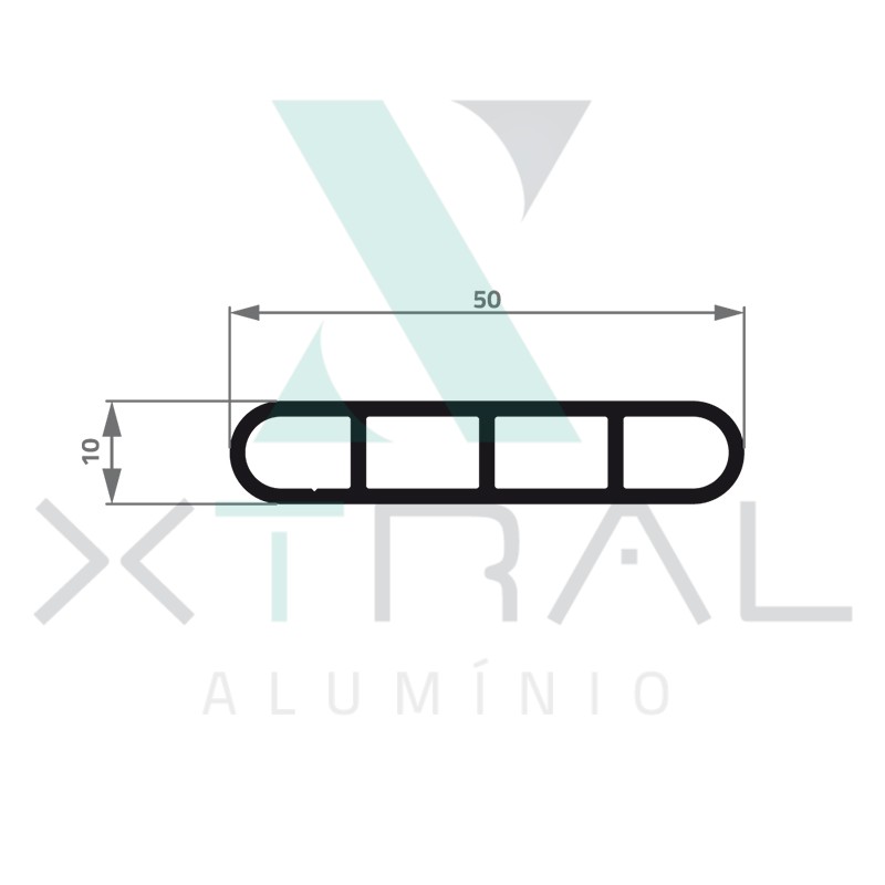 XTL-333 - (LISTELLI-01) - PESO LINEAR: 0,52kg/m