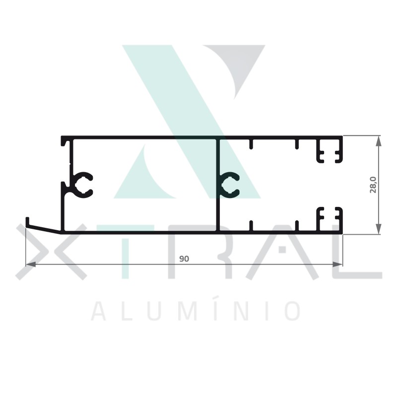 XTL-347 - (28T-517) - PESO LINEAR: 0,887kg/m