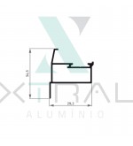 XTL-348 - (28T-600) - PESO LINEAR: 0,315kg/m