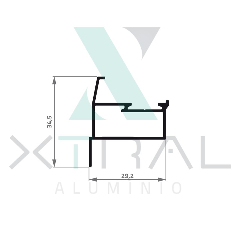 XTL-348 - (28T-600) - PESO LINEAR: 0,315kg/m