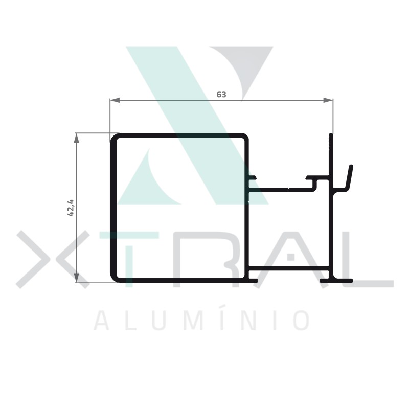 XTL-408 - (XS-047) - PESO LINEAR: 1,046kg/m