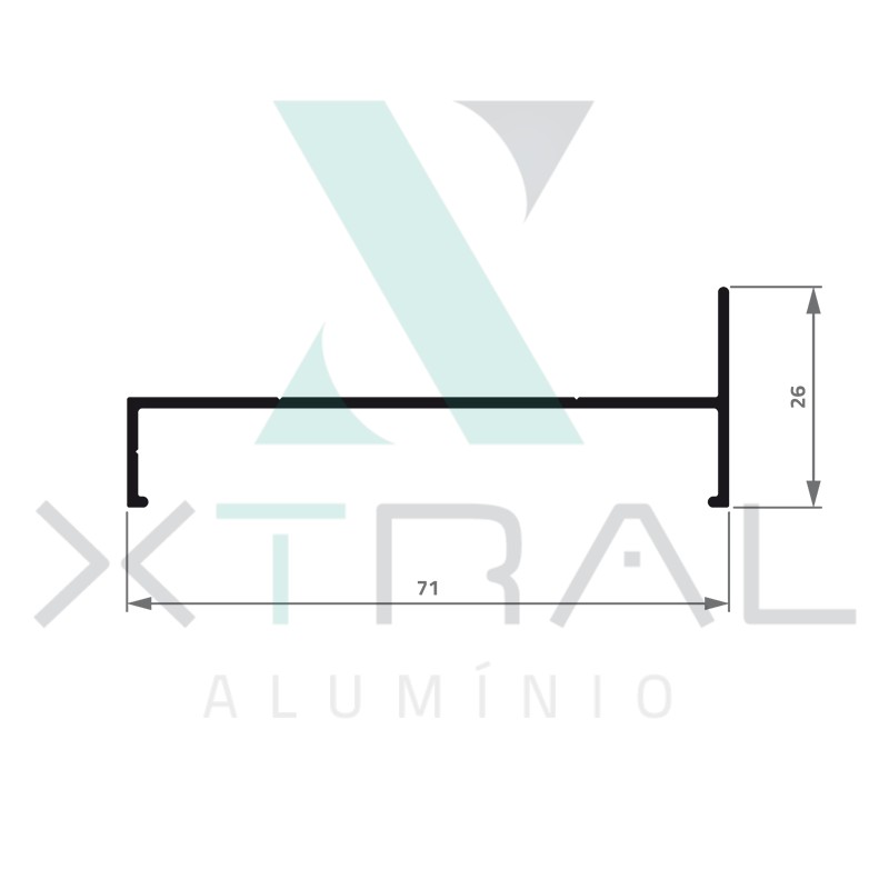 XTL-427 - (XS-007) - PESO LINEAR: 0,385kg/m