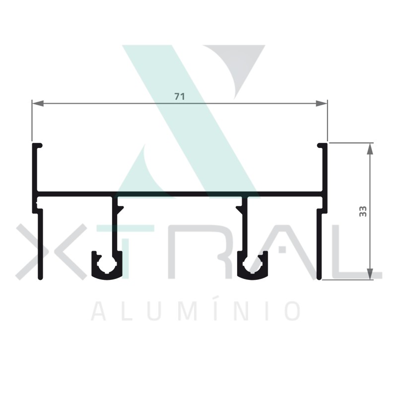 XTL-433 - (XS-001) - PESO LINEAR: 0,713kg/m