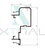 XTL-507 - (BATENTE) - PESO LINEAR: 0,995kg/m
