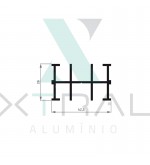 XTL-508 - (MONTANTE-43) - PESO LINEAR: 0,656kg/m