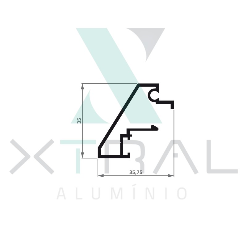 XTL-510 - (QUADRO DE VI) - PESO LINEAR: 0,456kg/m