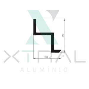 XTL-525 - (TETO SOLAR) - PESO LINEAR: 0,674kg/m