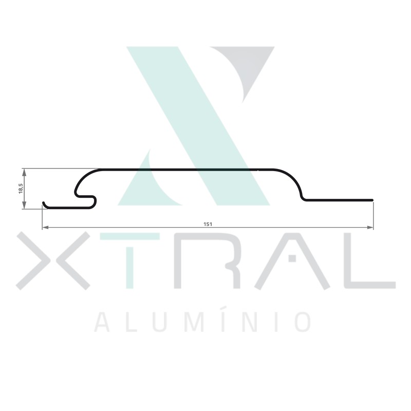 XTL-527 - (TLB-007) - PESO LINEAR: 0,581kg/m XTL-527 - (TLB-007) - PESO LINEAR: 0,581kg/m