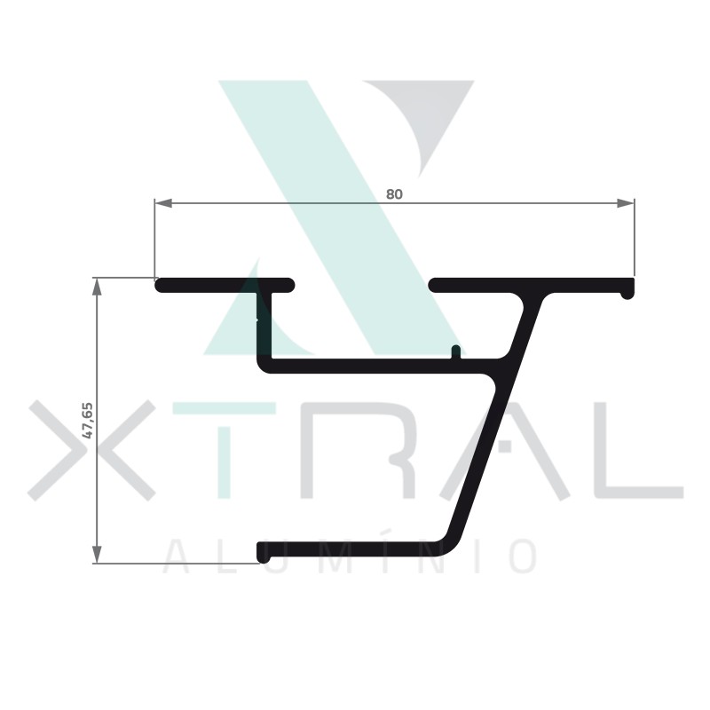 XTL-529 - (085-GUIA LAT) - PESO LINEAR: 1,294kg/m