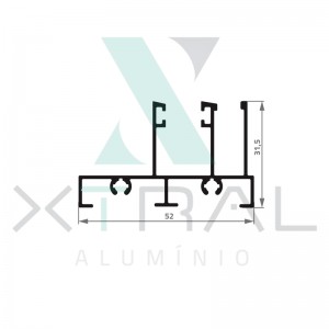 XTL-532 - (PERFIL 3) - PESO LINEAR: 0,553kg/m