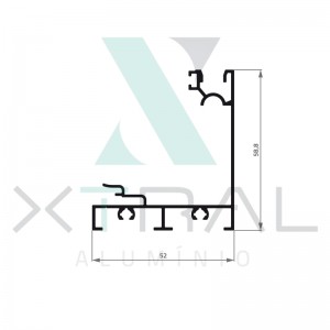 XTL-533 - (PERFIL 5) - PESO LINEAR: 0,695kg/m
