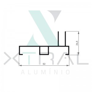 XTL-536 - (PERFIL 4) - PESO LINEAR: 0,352kg/m