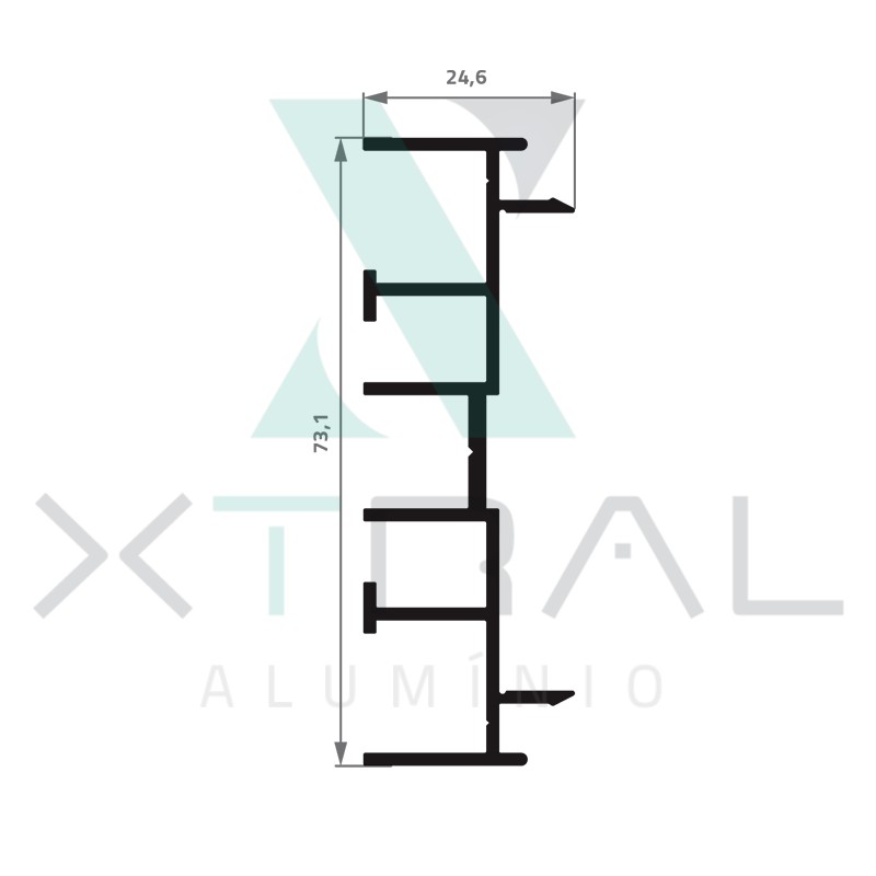 XTL-538 - (TAMPA DE ACA) - PESO LINEAR: 0,678kg/m