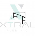 XTL-539 - (PERFIL VIDRO) - PESO LINEAR: 0,478kg/m