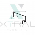 XTL-540 - (PERFIL VIDRO) - PESO LINEAR: 0,466kg/m