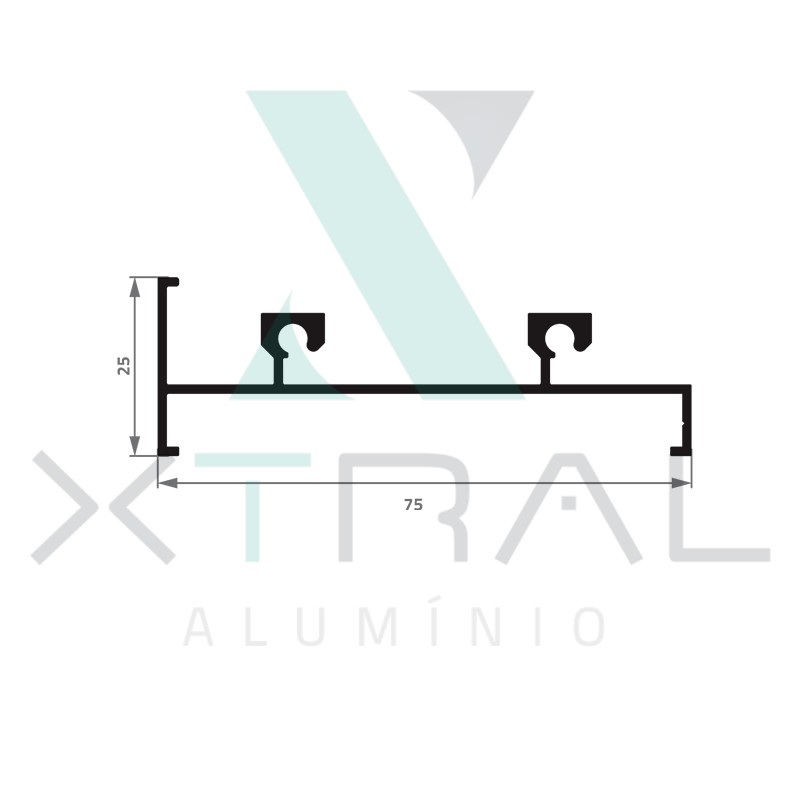 XTL-545 - (822) - PESO LINEAR: 0,62kg/m