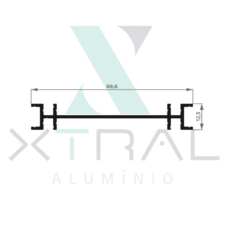 XTL-575 - (ALUK-464) - PESO LINEAR: 0,483kg/m XTL-575 - (ALUK-464) - PESO LINEAR: 0,483kg/m