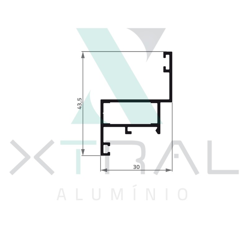 XTL-579 - (P-145) - PESO LINEAR: 0,419kg/m XTL-579 - (P-145) - PESO LINEAR: 0,419kg/m