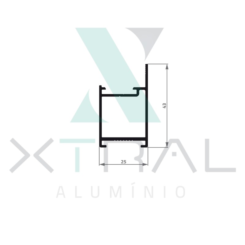 XTL-624 - (XS-120) - PESO LINEAR: 0,482kg/m