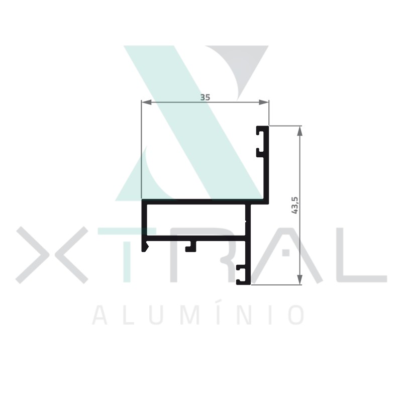 XTL-629 - (P-120) - PESO LINEAR: 0,53kg/m