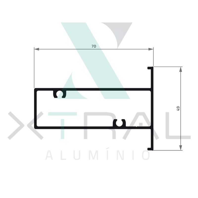 XTL-686 - (P-274) - PESO LINEAR: 0,954kg/m XTL-686 - (P-274) - PESO LINEAR: 0,954kg/m