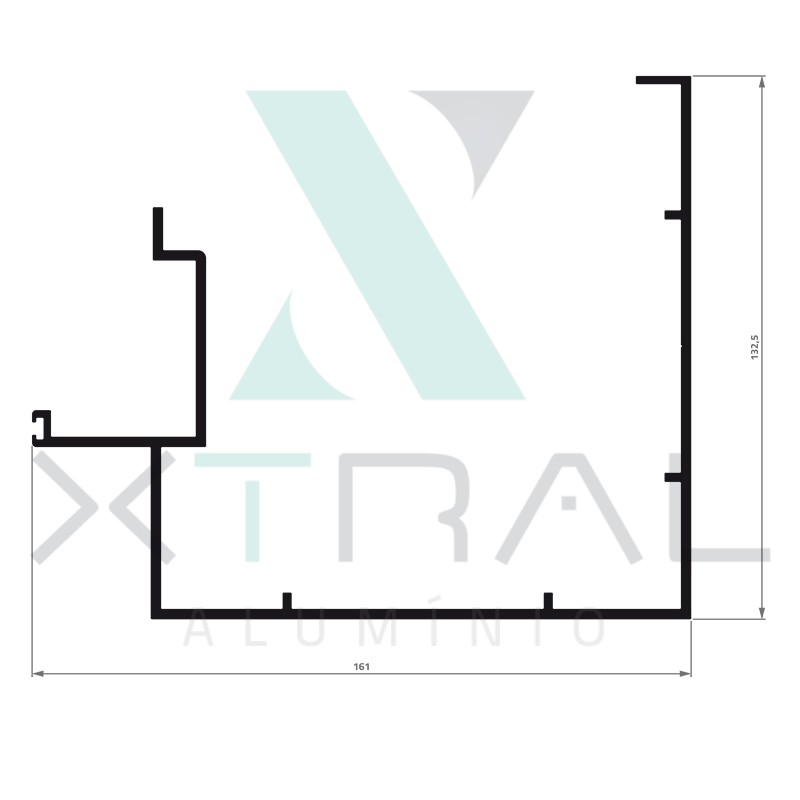 XTL-707 - (PERFIL K/TPC) - PESO LINEAR: 2,979kg/m