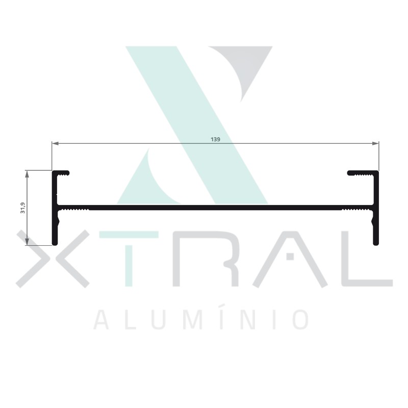 XTL-709 - (ALPC002V) - PESO LINEAR: 1,283kg/m