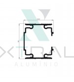 XTL-712 - (ALPP001V) - PESO LINEAR: 1,547kg/m