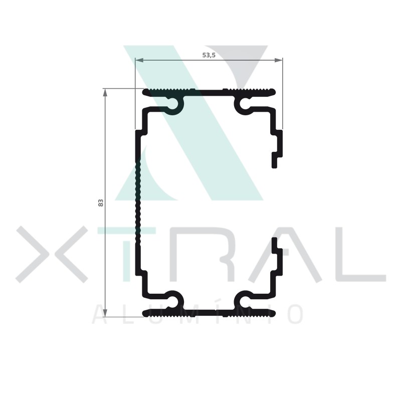 XTL-713 - (ALPP002V) - PESO LINEAR: 1,737kg/m