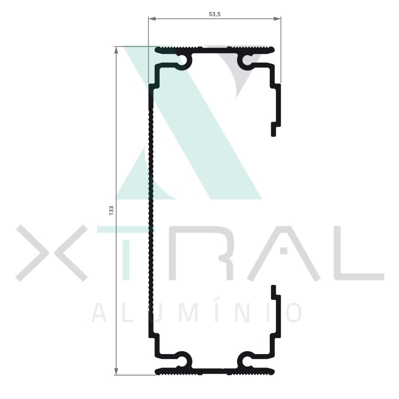 XTL-715 - (ALPP004V) - PESO LINEAR: 2,051kg/m
