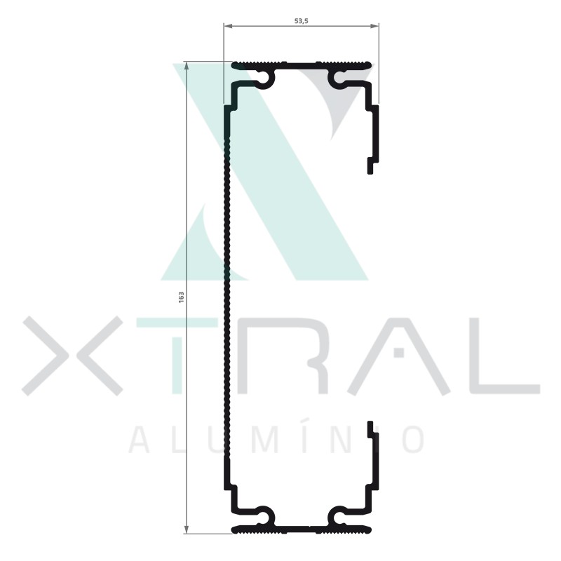 XTL-716 - (ALPP005V) - PESO LINEAR: 2,344kg/m