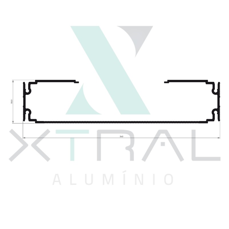 XTL-718 - (ALPP007V) - PESO LINEAR: 3,857kg/m