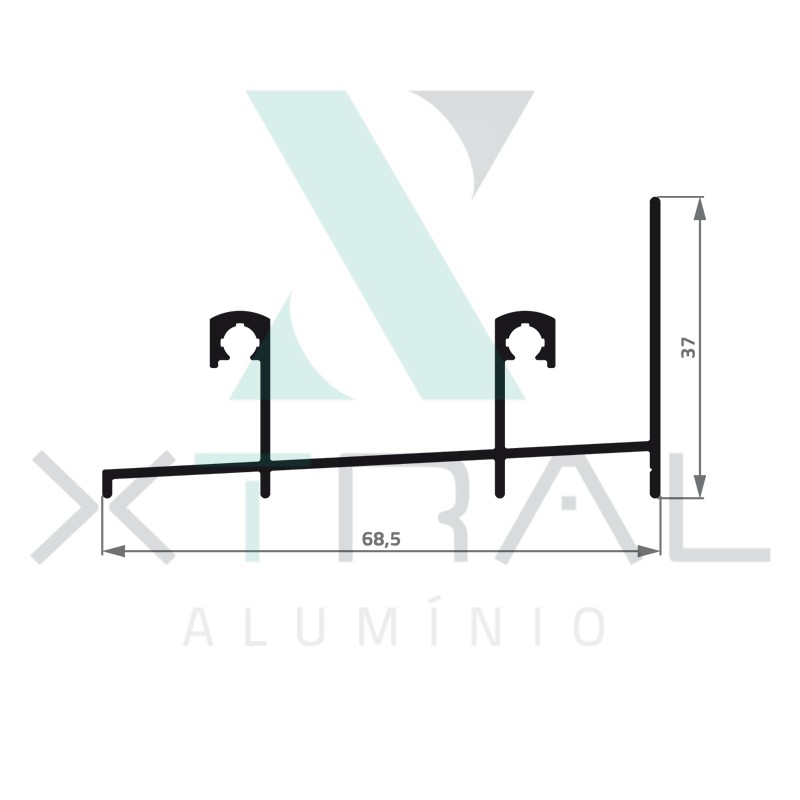 XTL-734 - (XS-228) - PESO LINEAR: 0,609kg/m