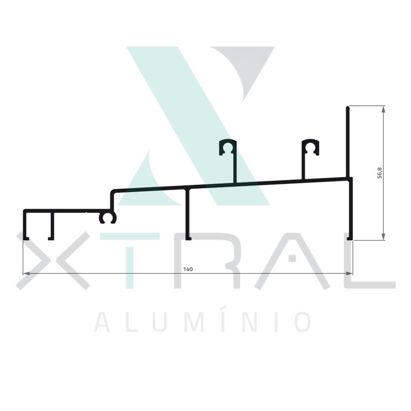 XTL-768 - (MI-010) - PESO LINEAR: 1,365kg/m