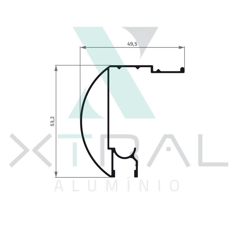 XTL-834 - (PSG-1514) - PESO LINEAR: 0,468kg/m