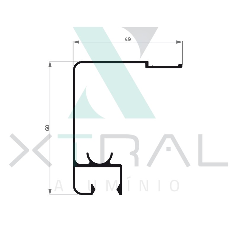 XTL-848 - (AMP-002) - PESO LINEAR: 0,471kg/m