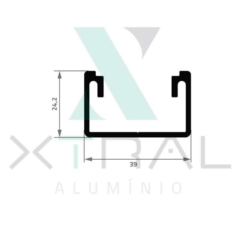 XTL-0478 - (XTL 089) - PESO LINEAR: 0,57kg/m XTL-0478 - (XTL 089) - PESO LINEAR: 0,57kg/m