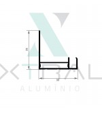 XTL-0572 - (MOLDURA DE PAINEL) - PESO LINEAR: 0,373kg/m