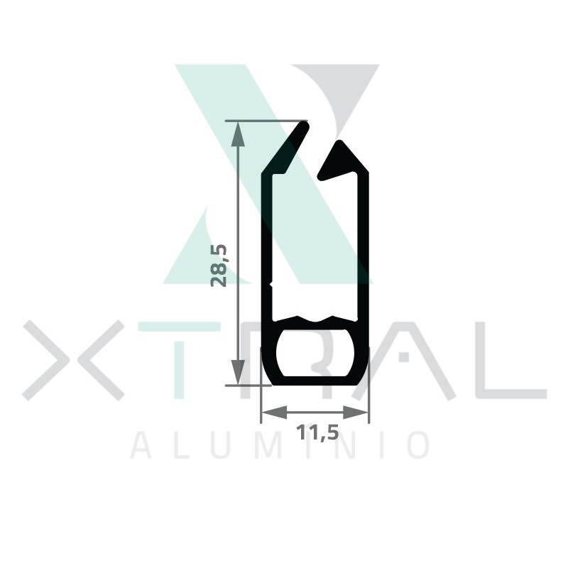 XTL-1261 - (PRM-3961) - PESO LINEAR: 0,276kg/m